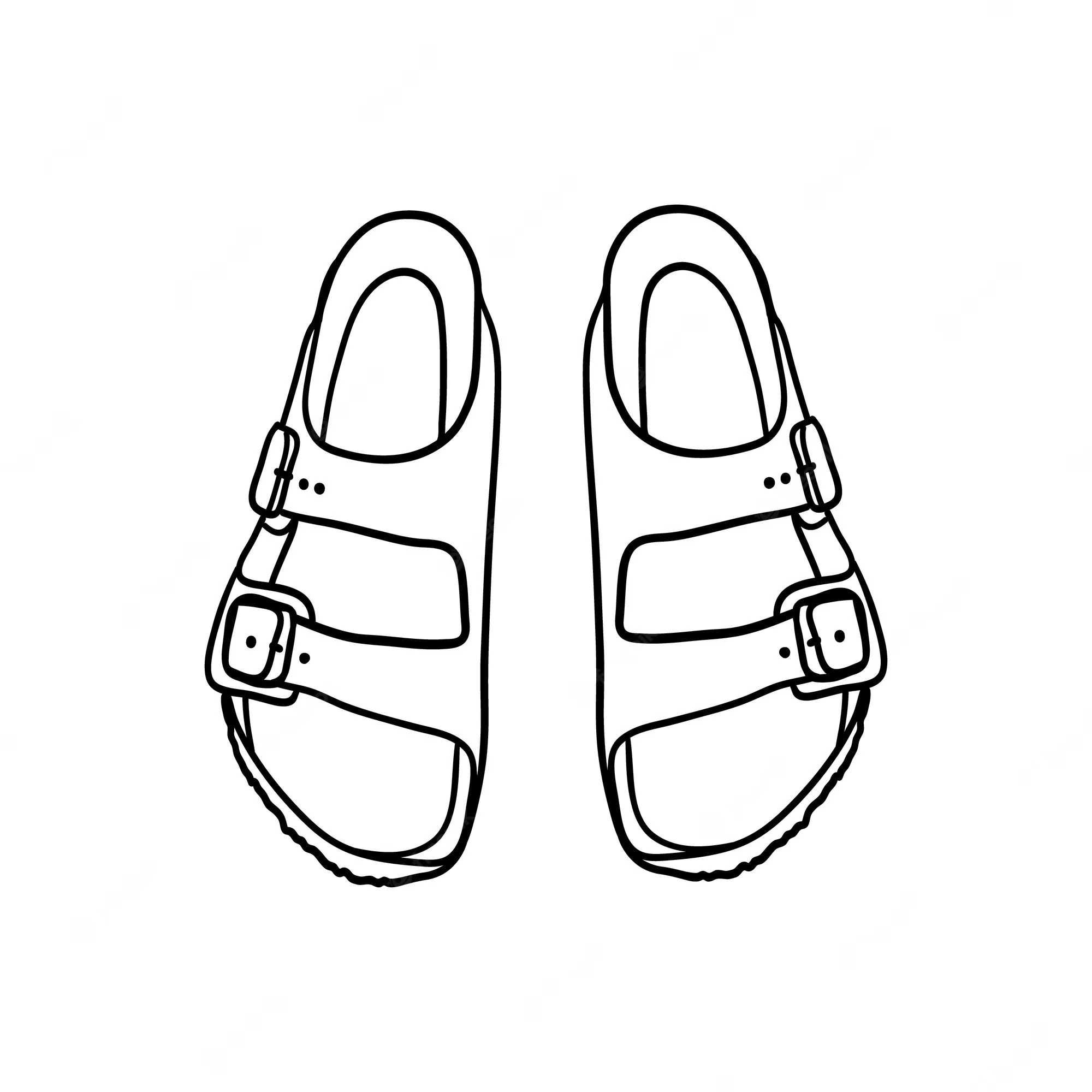 dessin de sandales facile